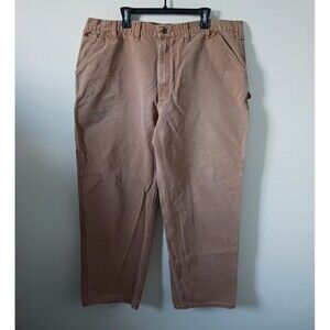 Carhartt Mens Cargo Pants Loose Original Fit Straight Leg Cotton Beige 44x32